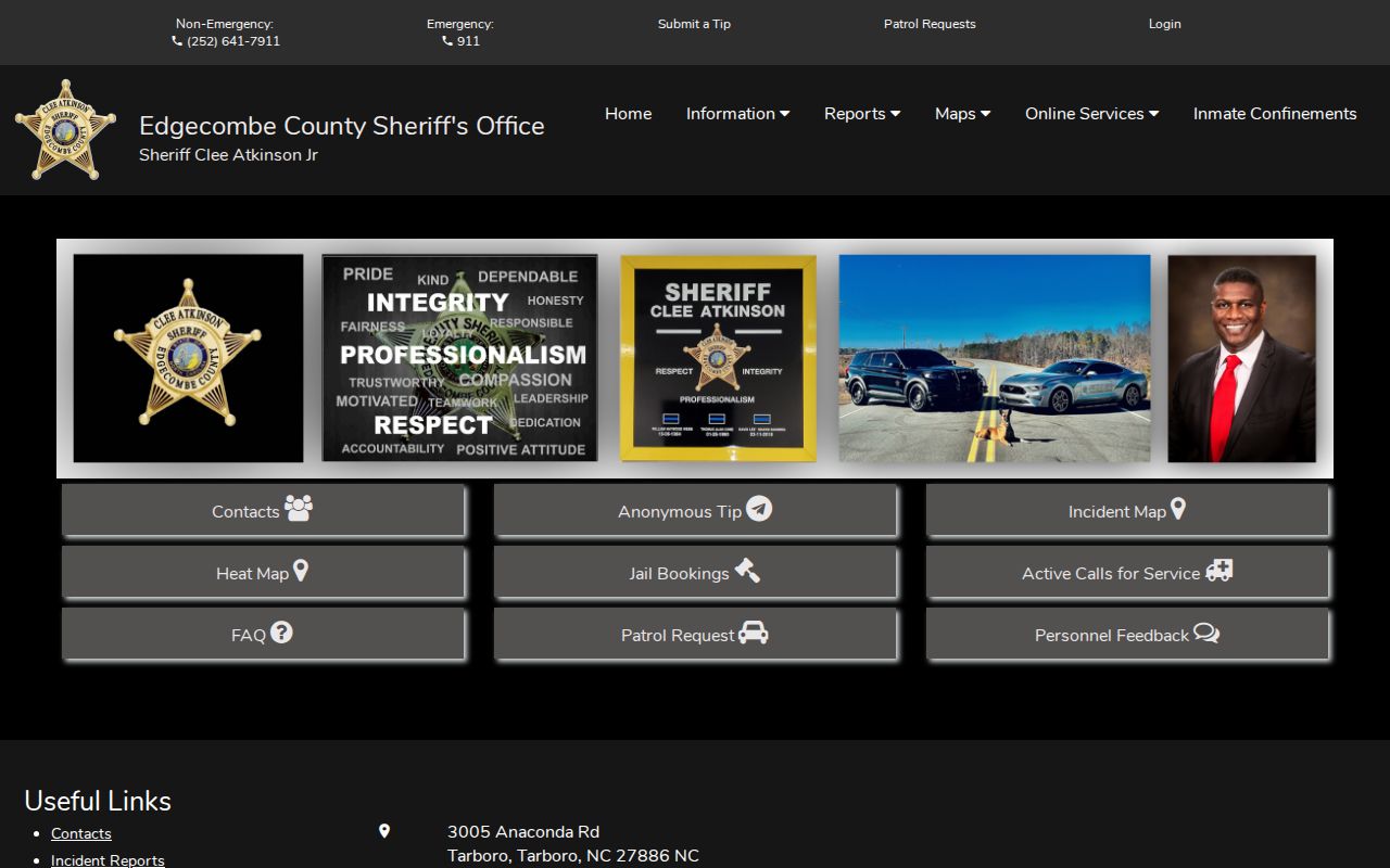 Edgecombe County Sheriff Citizen Connect official service page